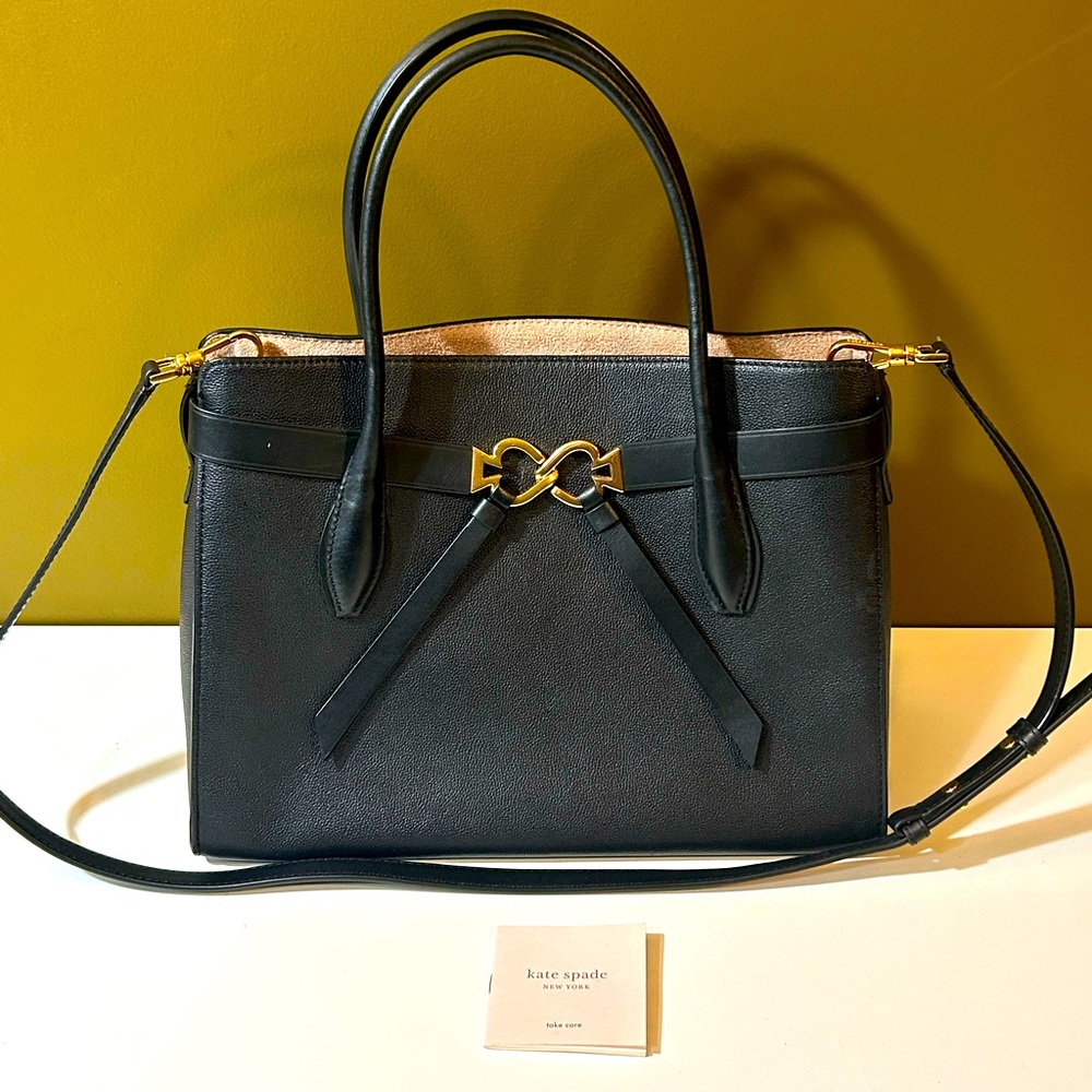 Kate Spade Black Leather Crossbody & Handbag Two Way Wearable